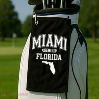Miami Florida Est 1896 Varsity Golf Towel thumb 2