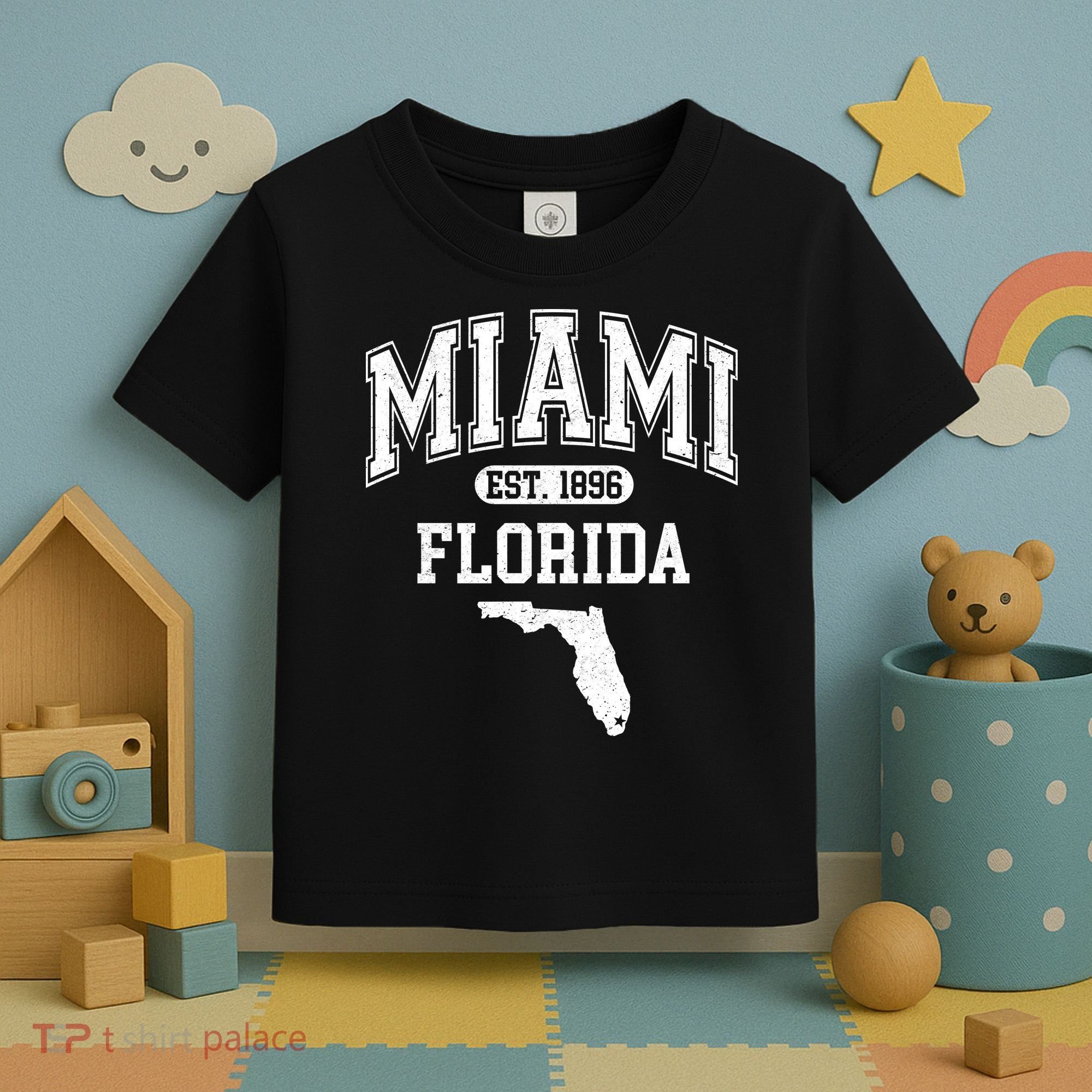 Miami Florida Est 1896 Varsity Toddler T-Shirt