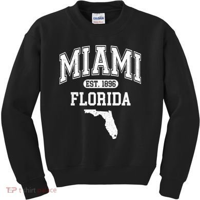Miami Florida Est 1896 Varsity Kids Sweatshirt