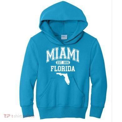 Miami Florida Est 1896 Varsity Kids Hoodie