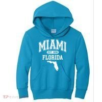 Miami Florida Est 1896 Varsity Kids Hoodie thumb 0