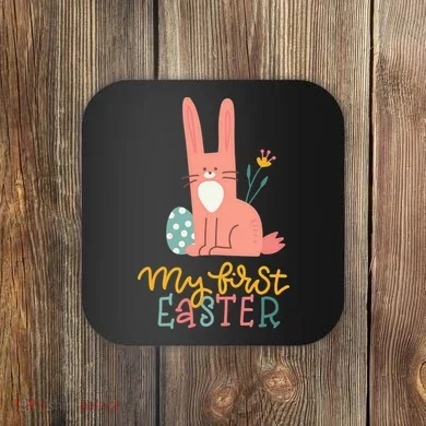 My First Easter Cute Bunny Holiday Coaster