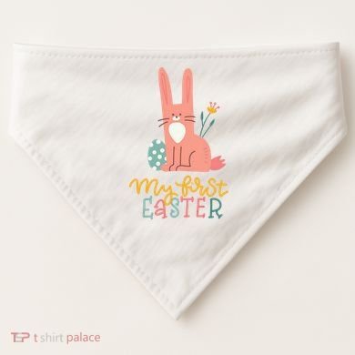 My First Easter Cute Bunny Holiday USA-Made Doggie Bandana