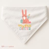 My First Easter Cute Bunny Holiday USA-Made Doggie Bandana thumb 0