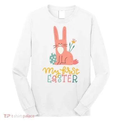My First Easter Cute Bunny Holiday Long Sleeve Shirt