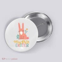 My First Easter Cute Bunny Holiday Button thumb 0