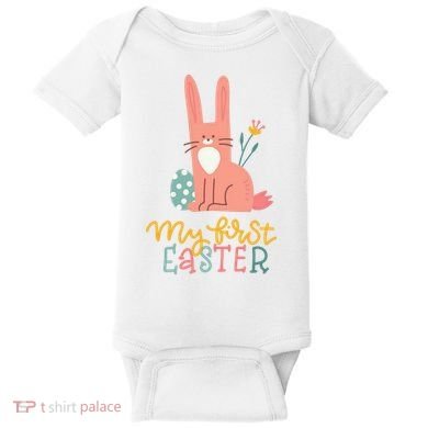 My First Easter Cute Bunny Holiday Baby Bodysuit