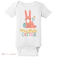 My First Easter Cute Bunny Holiday Baby Bodysuit thumb 0