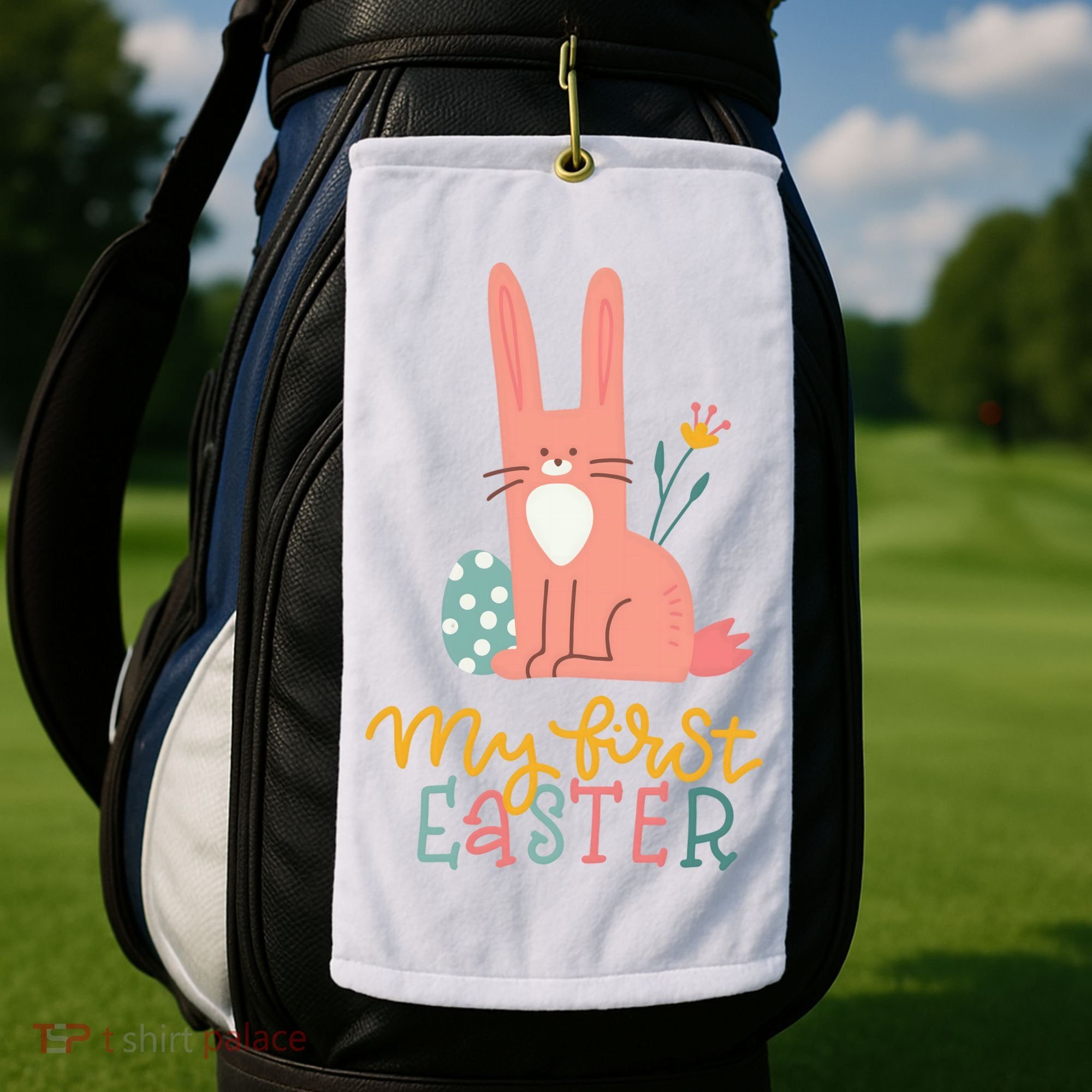 My First Easter Cute Bunny Holiday Golf Towel