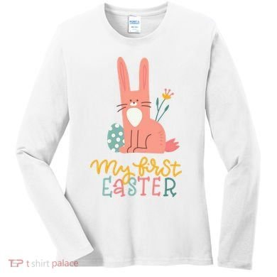 My First Easter Cute Bunny Holiday Women's Long Sleeve Shirt