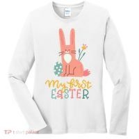 My First Easter Cute Bunny Holiday Women's Long Sleeve Shirt thumb 0