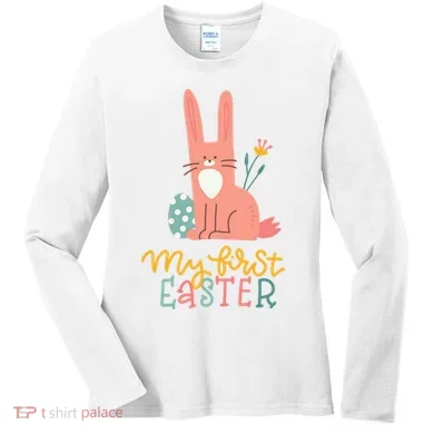 My First Easter Cute Bunny Holiday Women's Long Sleeve Shirt