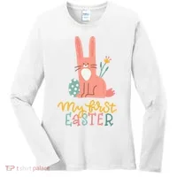 My First Easter Cute Bunny Holiday Women's Long Sleeve Shirt thumb 0