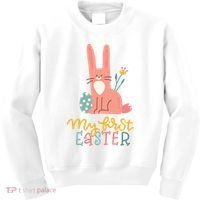 My First Easter Cute Bunny Holiday Kids Sweatshirt thumb 0