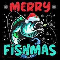 Merry Fishmas Funny Christmas Fishing Fish Gift Xmas Women's Hoodie thumb 2