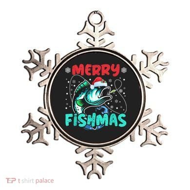 Merry Fishmas Funny Christmas Fishing Fish Gift Xmas Ornament