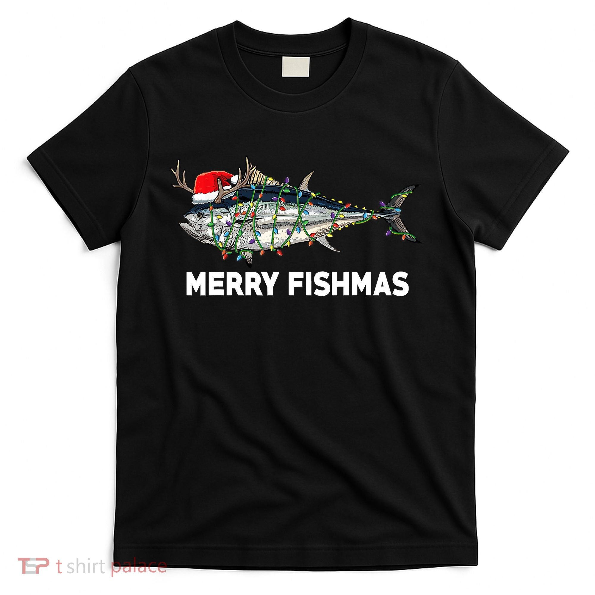 Merry Fishmas Funny Fish Fishing Fisherman Christmas Xmas T-Shirt