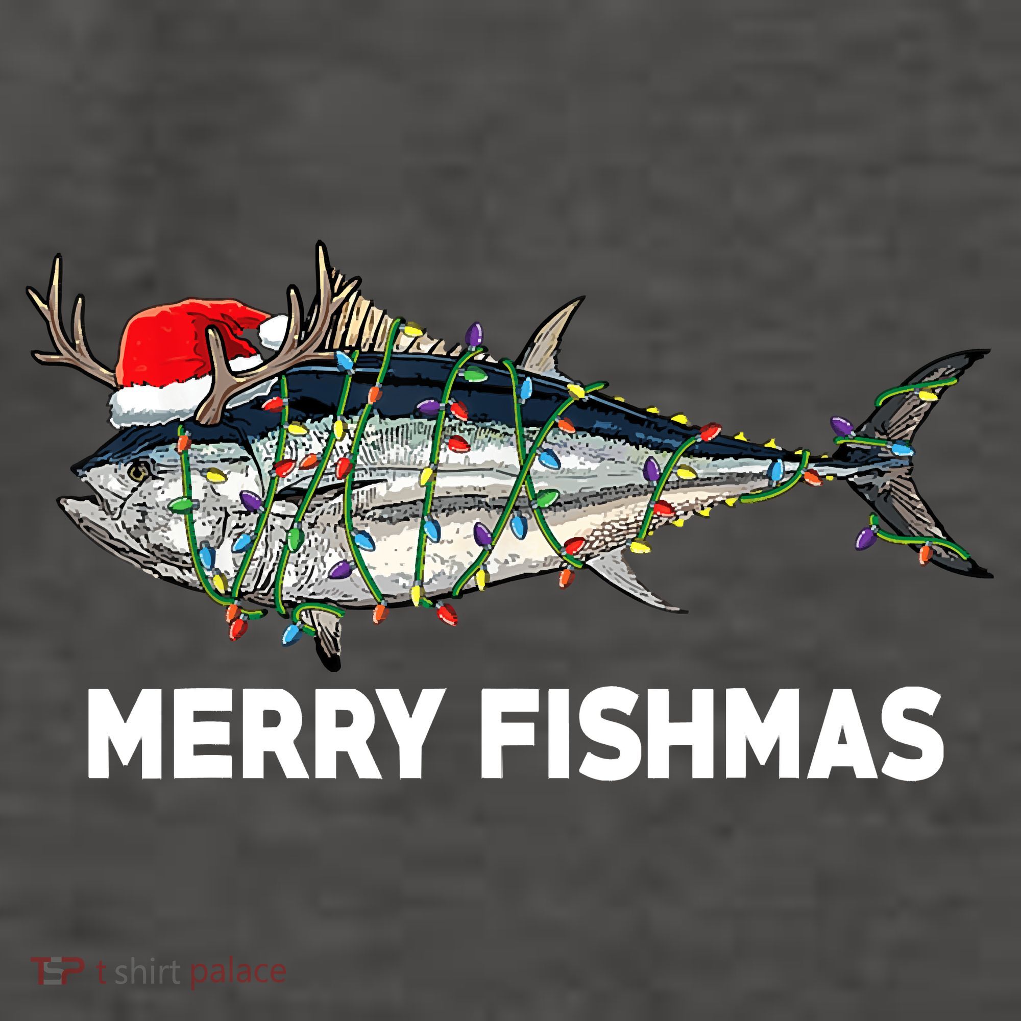 Merry Fishmas Funny Fish Fishing Fisherman Christmas Xmas Women's Tank Top