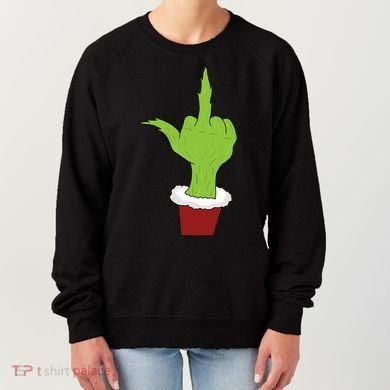 Middle Finger Funny Holiday Women's Sweatshirt