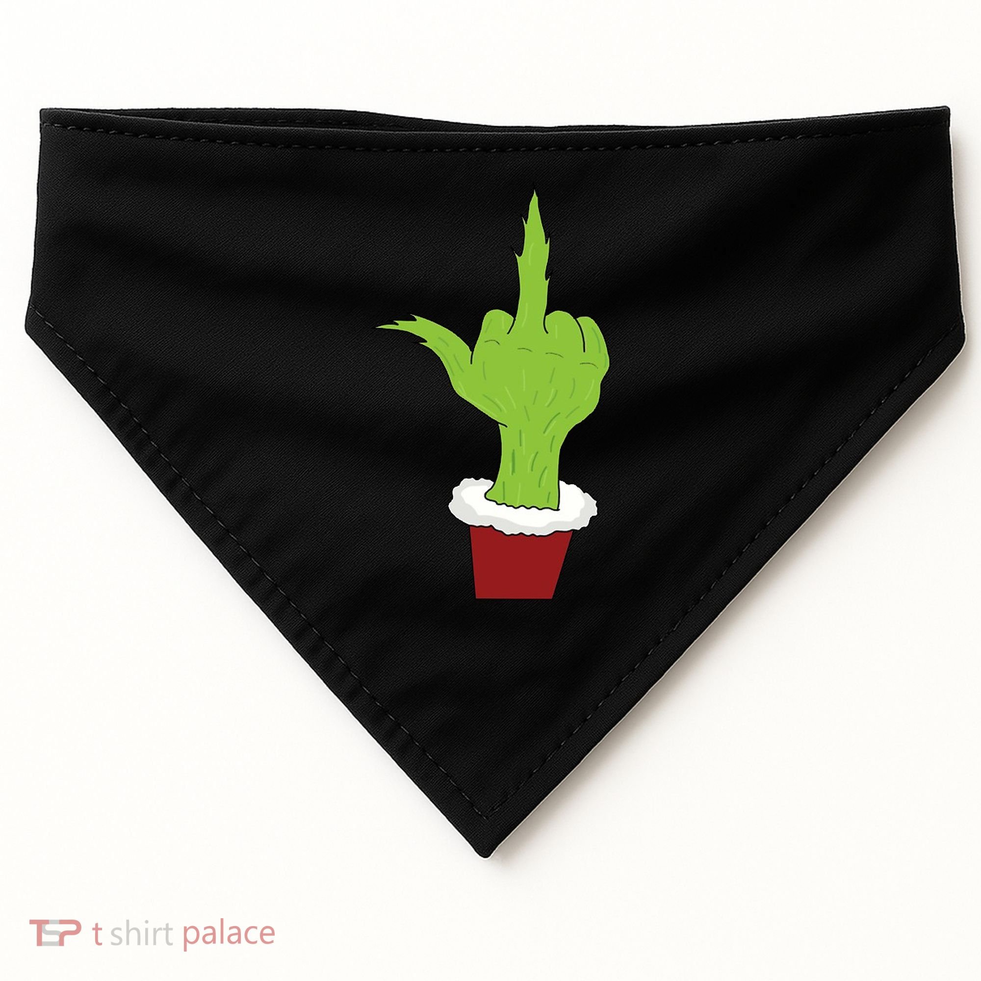 Middle Finger Funny Holiday USA-Made Doggie Bandana