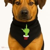 Middle Finger Funny Holiday USA-Made Doggie Bandana thumb 1