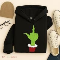 Middle Finger Funny Holiday Hoodie thumb 4
