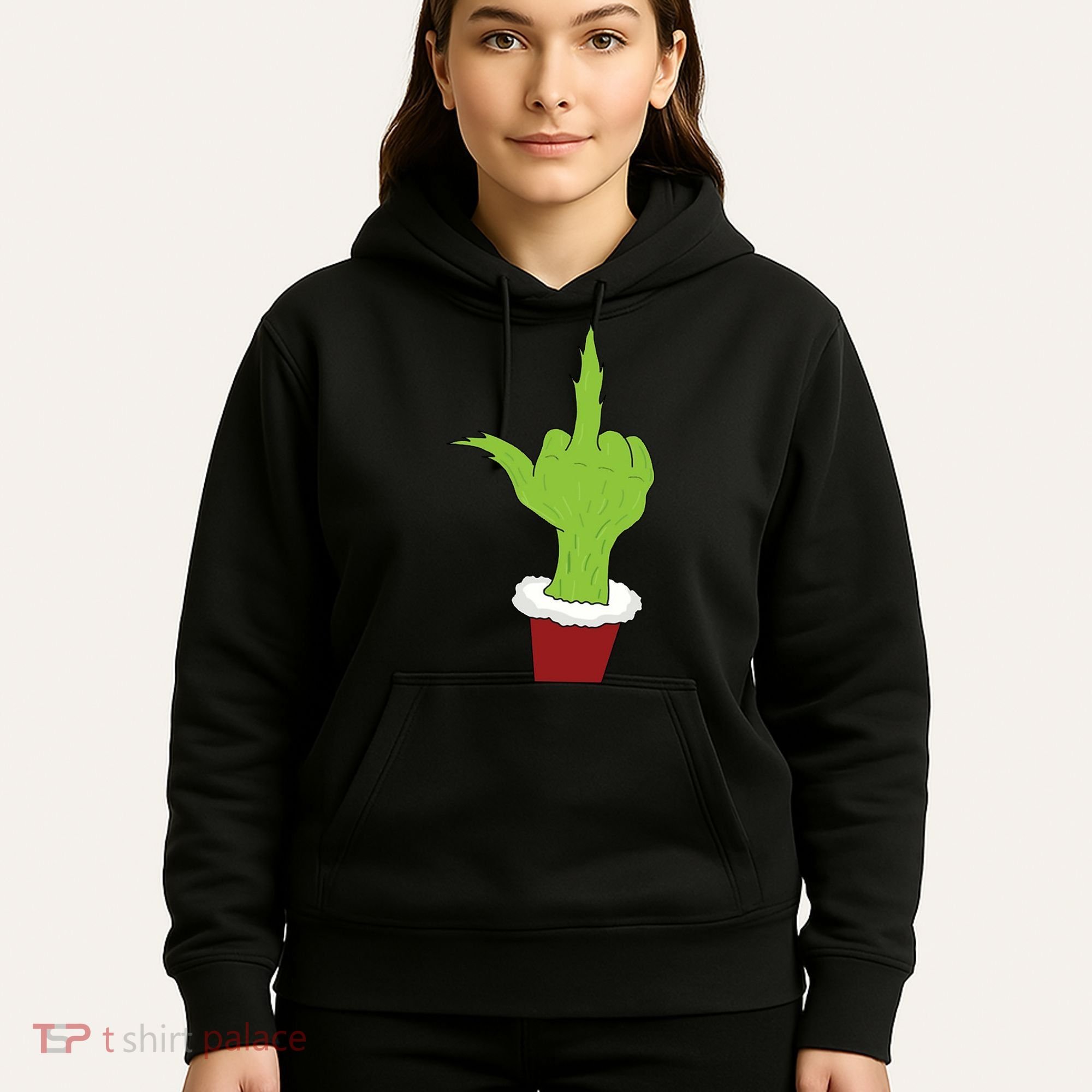 Middle Finger Funny Holiday Hoodie