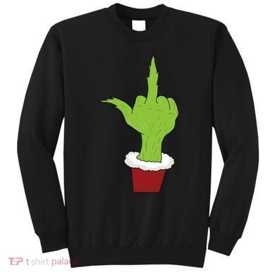 Middle Finger Funny Holiday Sweatshirt