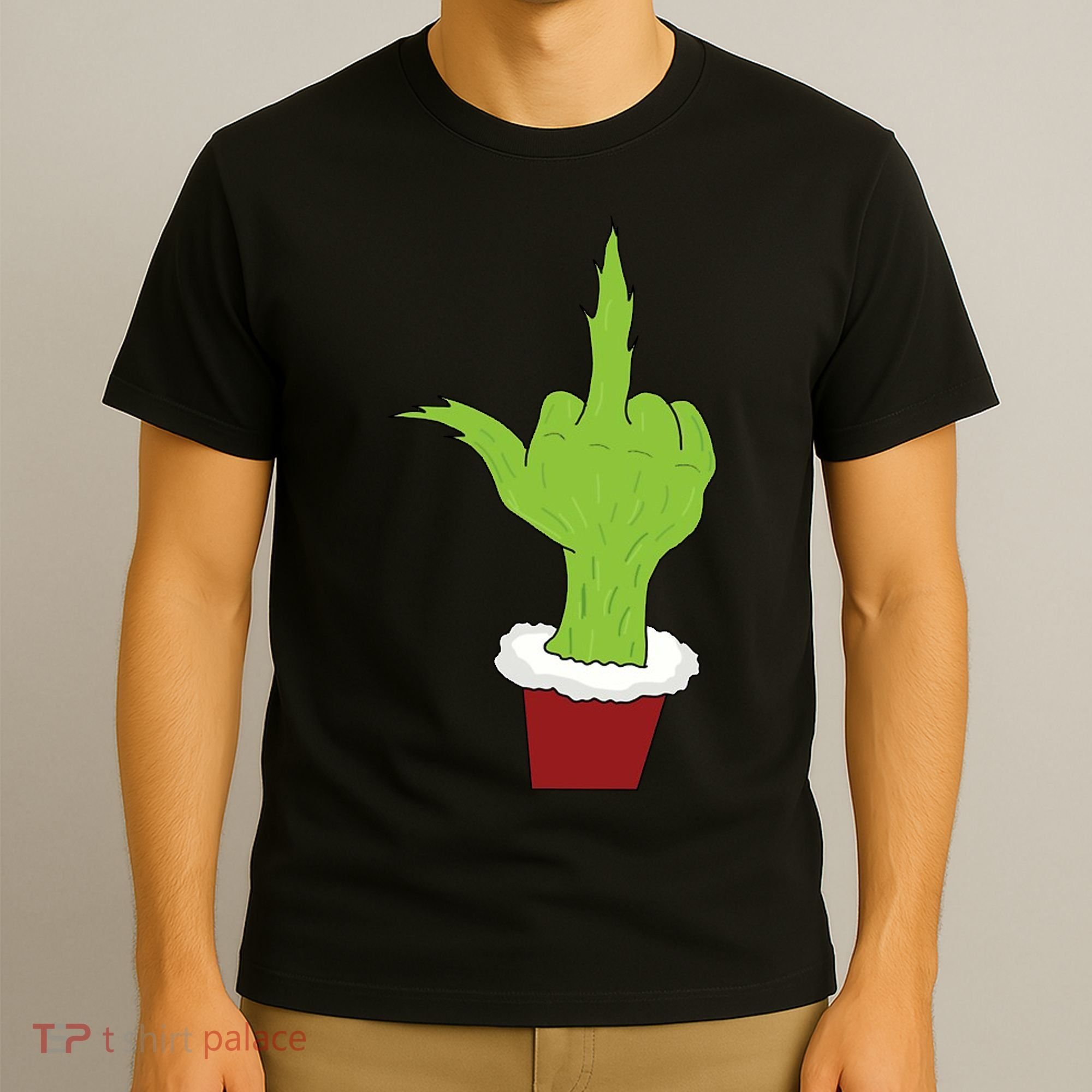 Middle Finger Funny Holiday T-Shirt