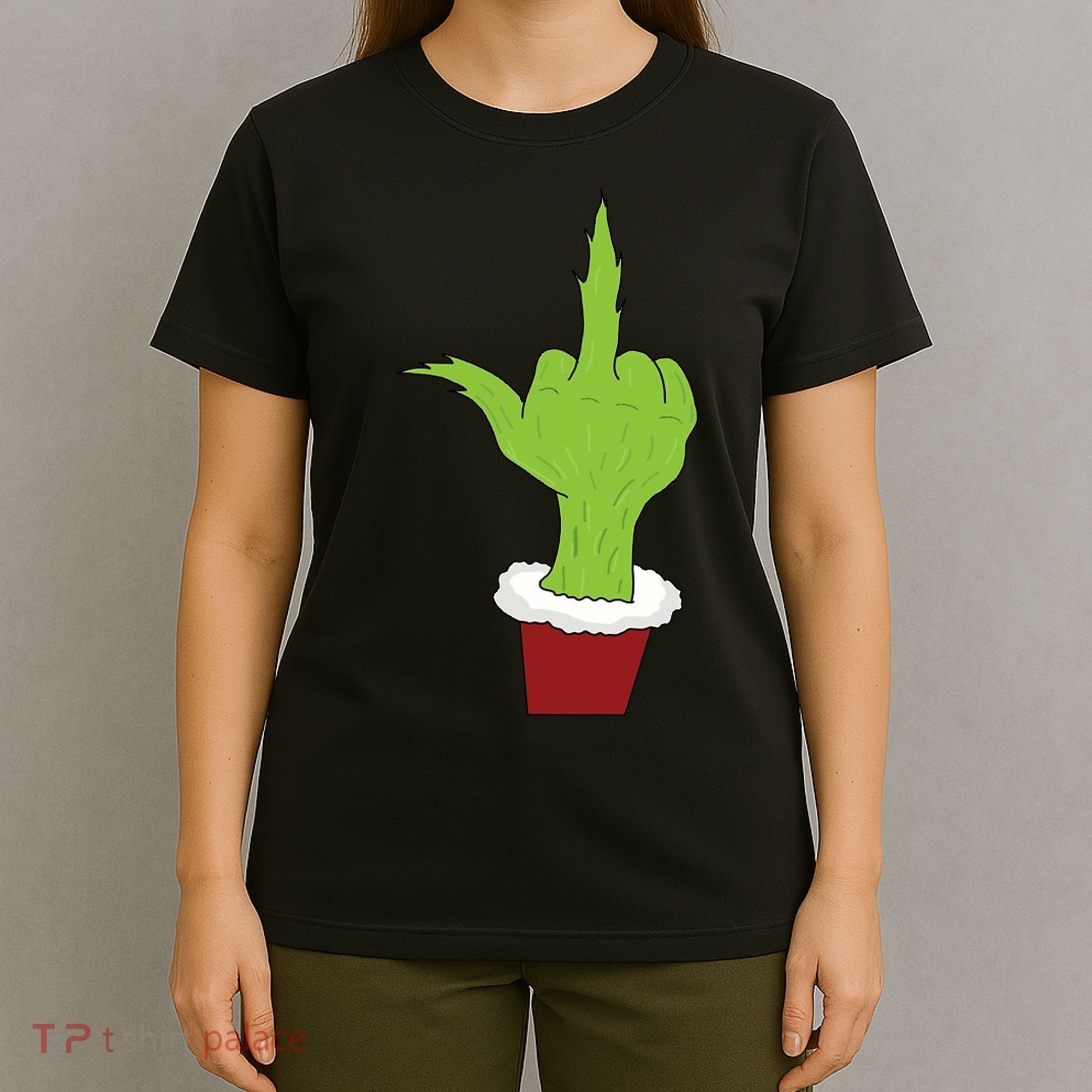 Middle Finger Funny Holiday T-Shirt