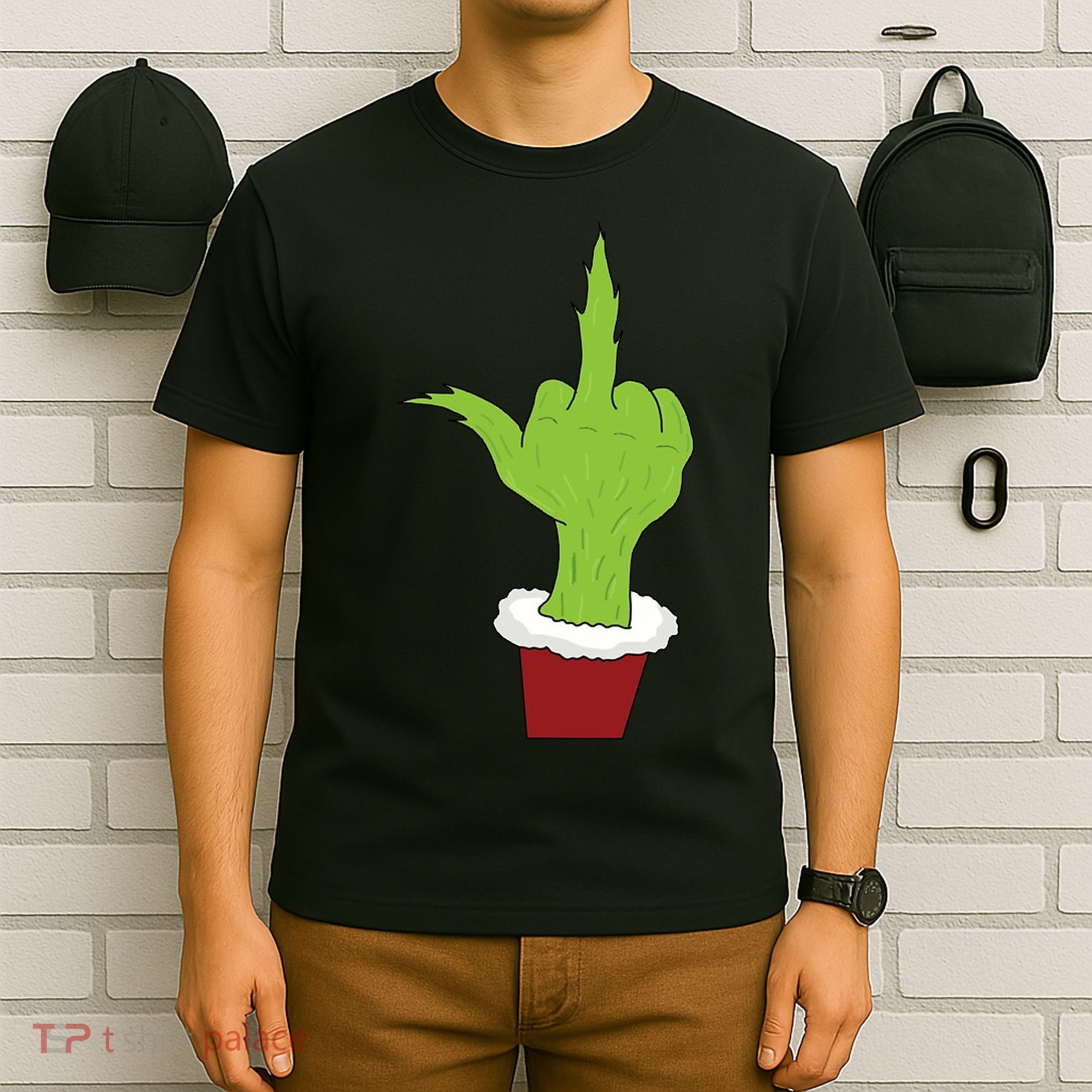 Middle Finger Funny Holiday T-Shirt