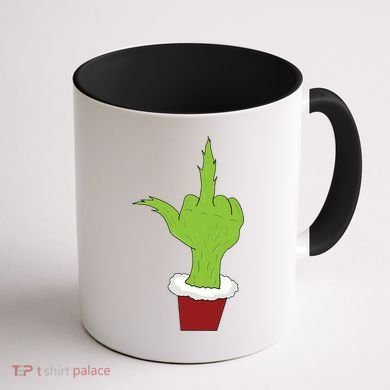 Middle Finger Funny Holiday Coffee Mug back