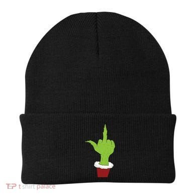 Middle Finger Funny Holiday Beanie