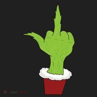 Middle Finger Funny Holiday Beanie thumb 2