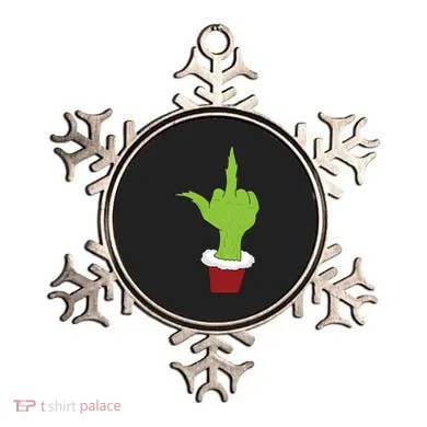 Middle Finger Funny Holiday Ornament