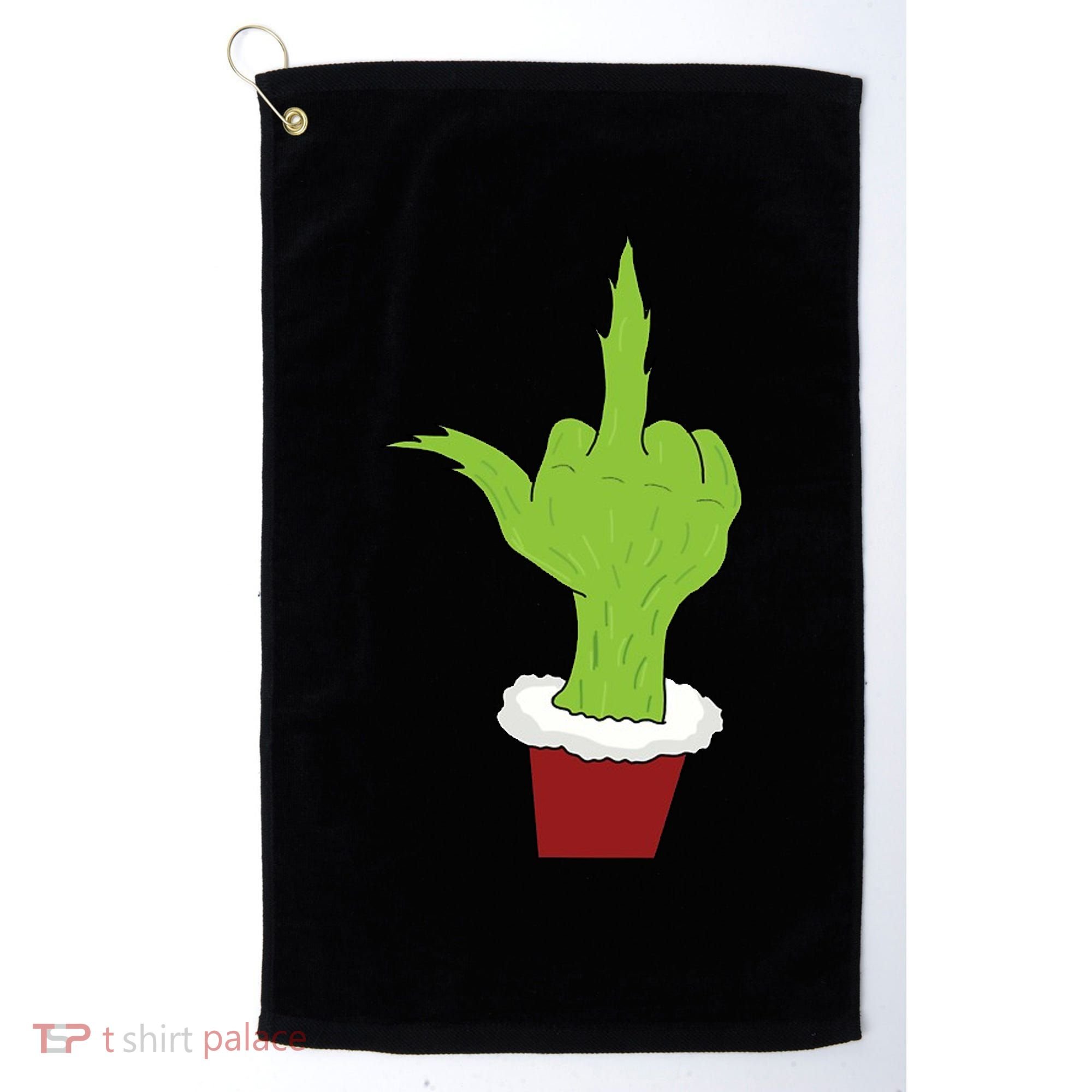 Middle Finger Funny Holiday Golf Towel