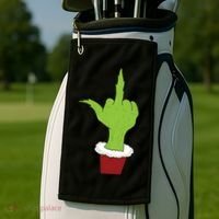 Middle Finger Funny Holiday Golf Towel thumb 2