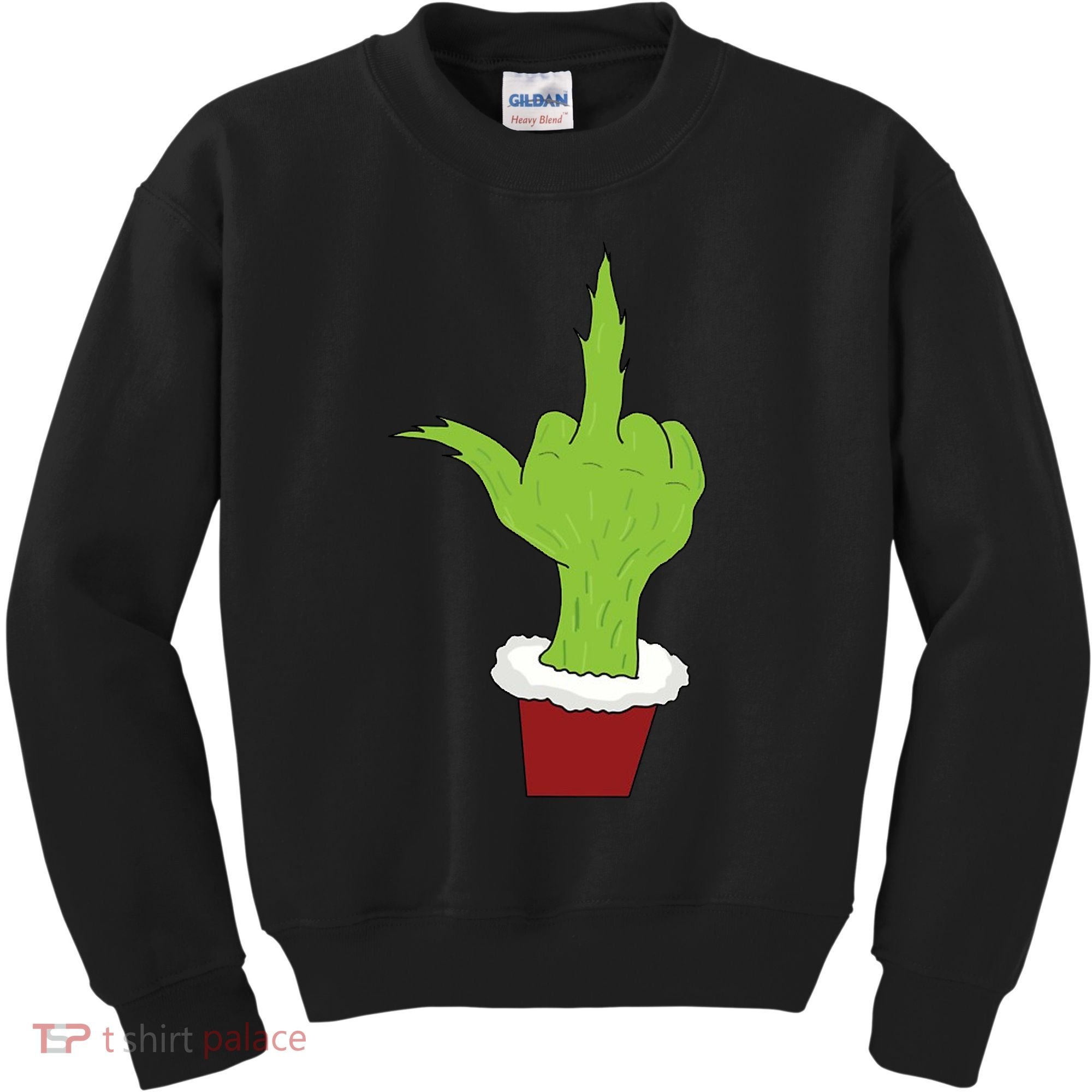 Middle Finger Funny Holiday Kids Sweatshirt