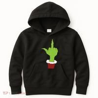 Middle Finger Funny Holiday Kids Hoodie thumb 0