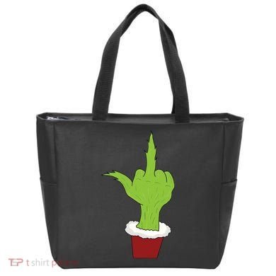 Middle Finger Funny Holiday Tote Bag