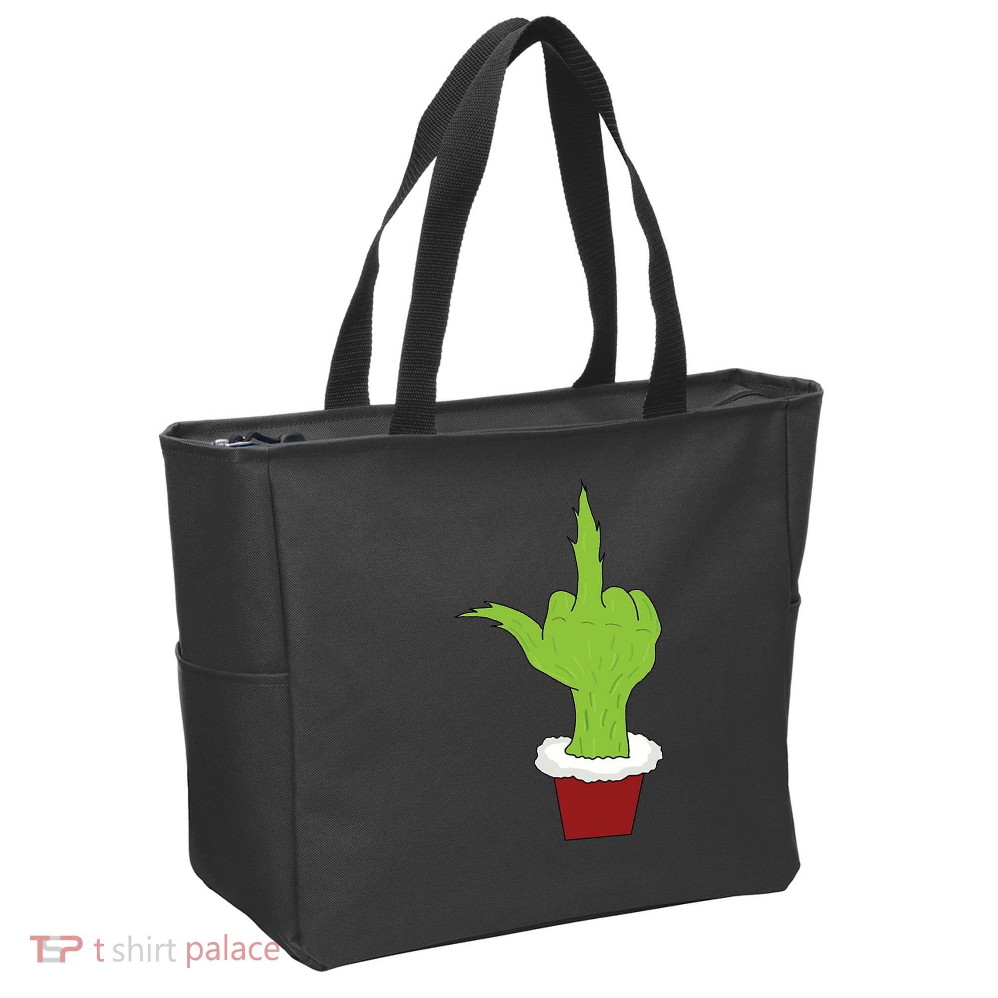 Middle Finger Funny Holiday Tote Bag
