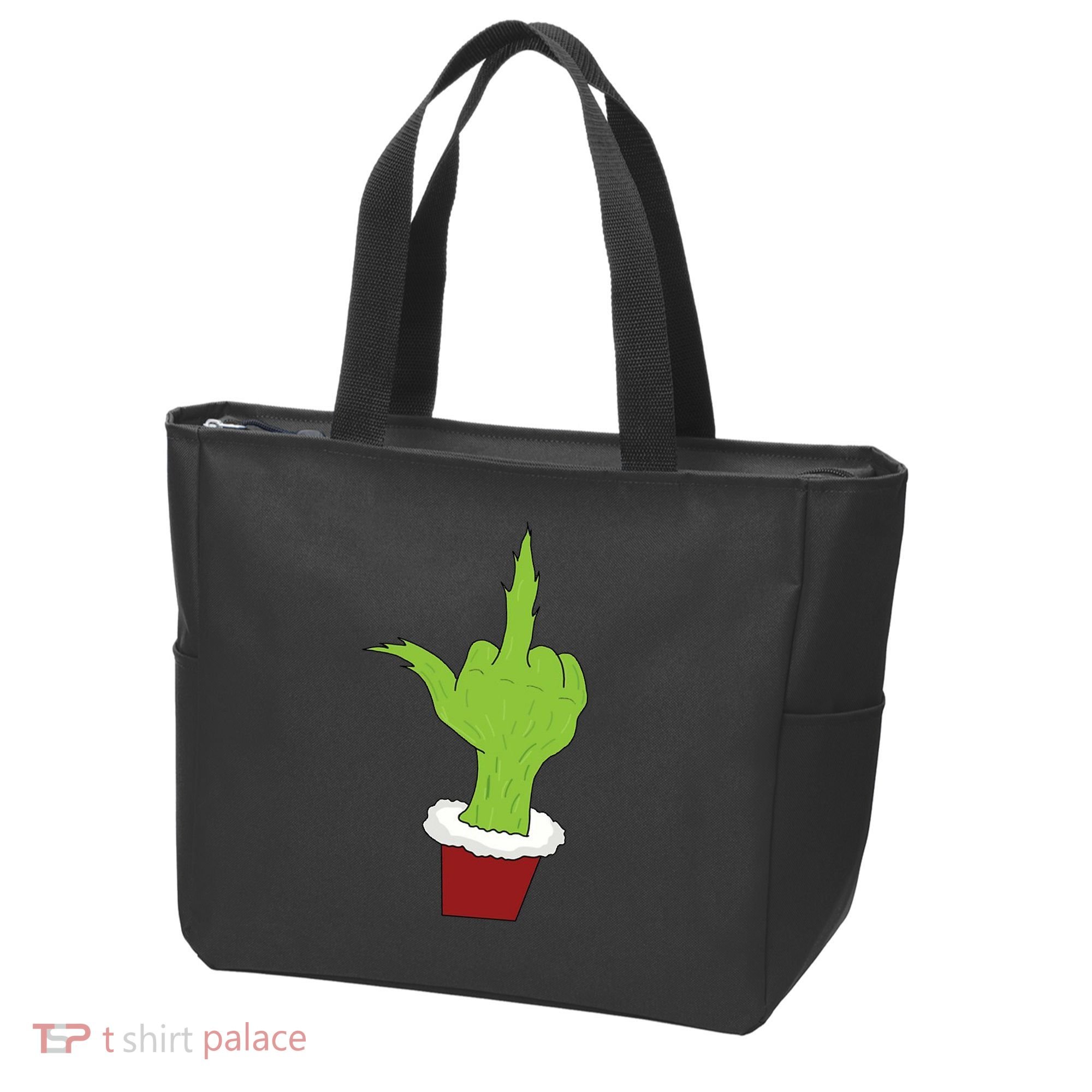 Middle Finger Funny Holiday Tote Bag