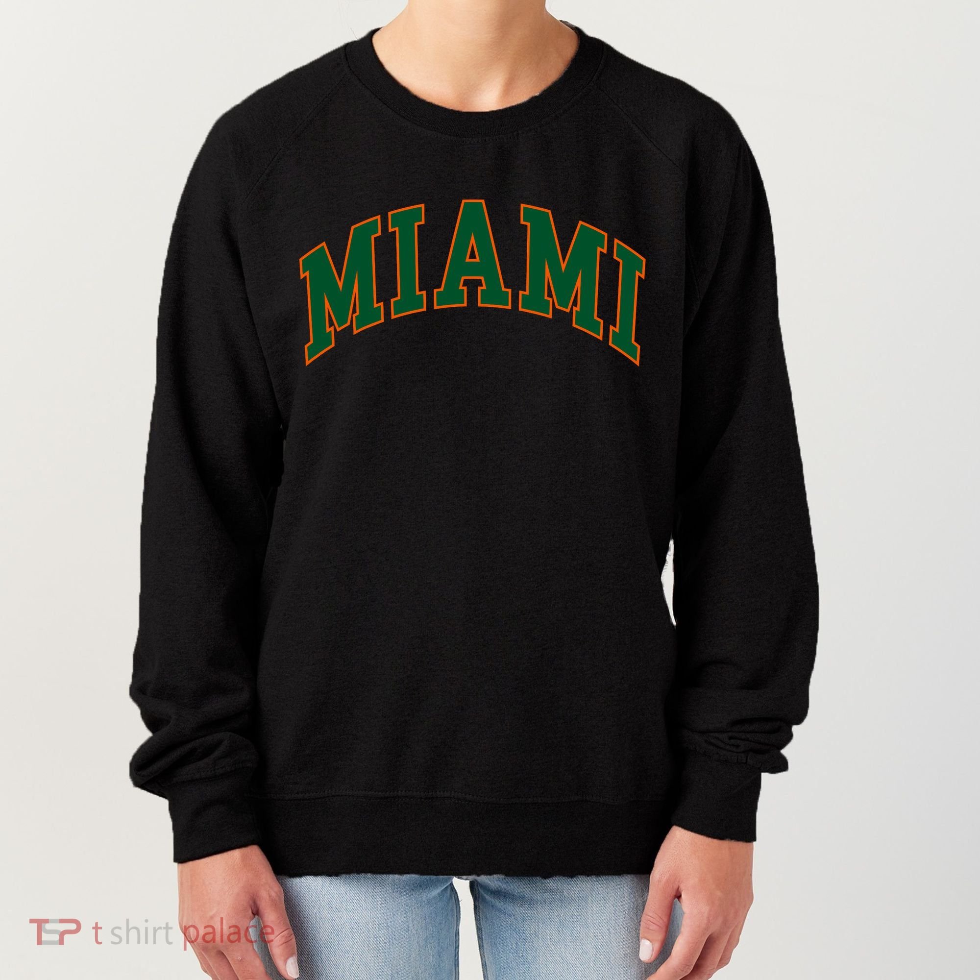 Miami Football Font Women's Sweatshirt