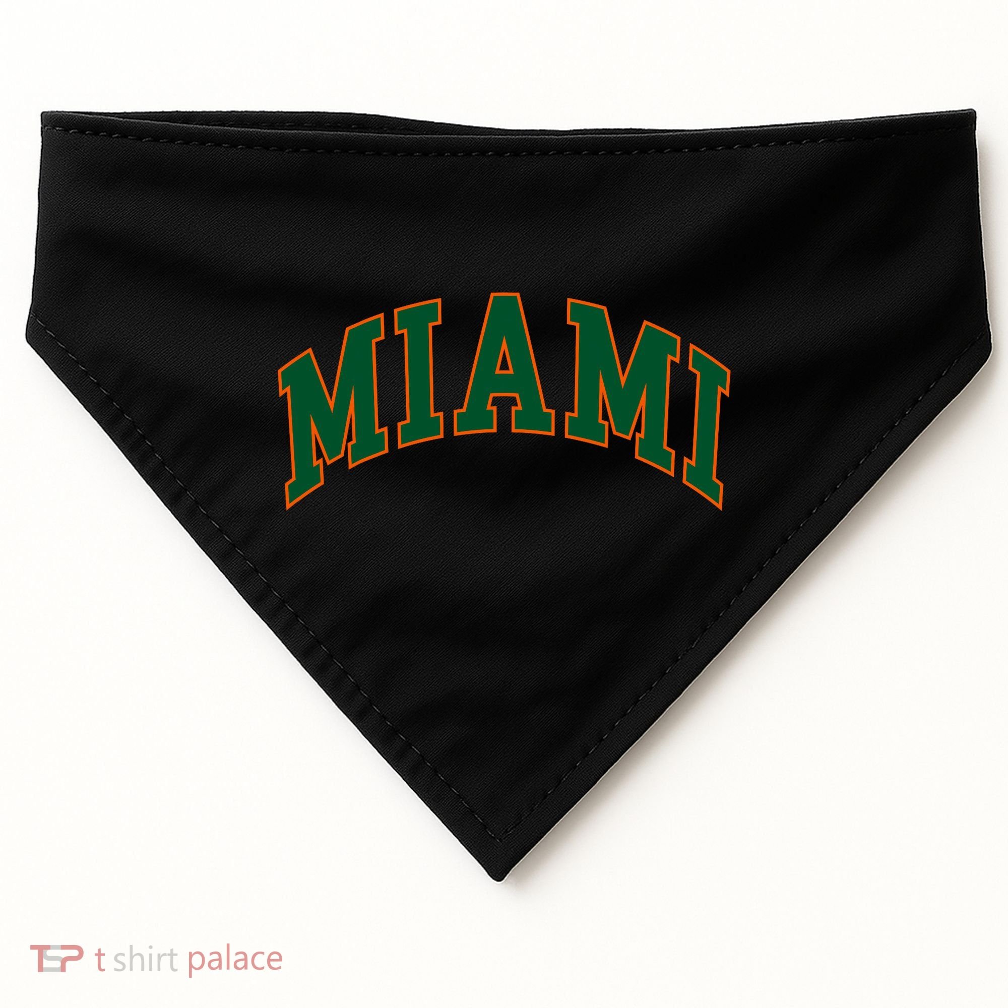 Miami Football Font USA-Made Doggie Bandana