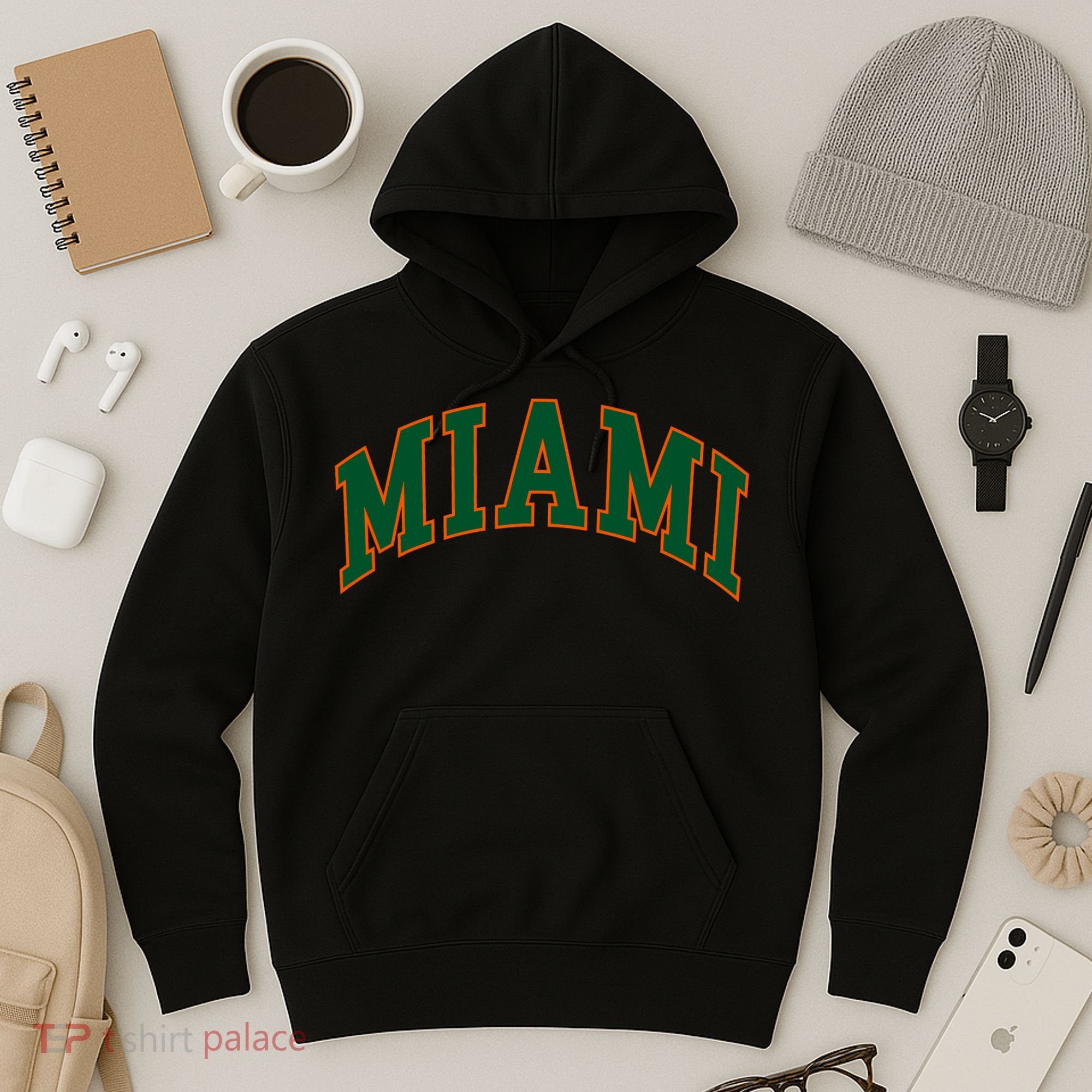 Miami Football Font Hoodie