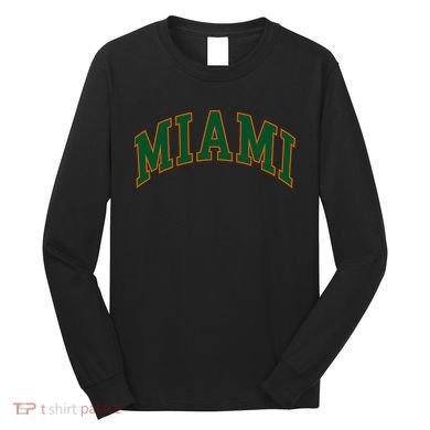 Miami Football Font Long Sleeve Shirt