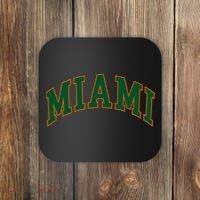 Miami Football Font Coaster thumb 0