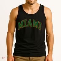 Miami Football Font Tank Top thumb 3