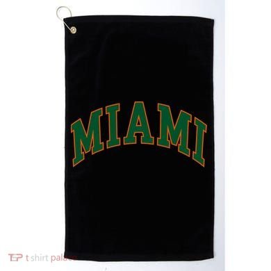 Miami Football Font Golf Towel