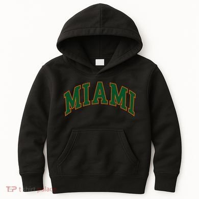 Miami Football Font Kids Hoodie